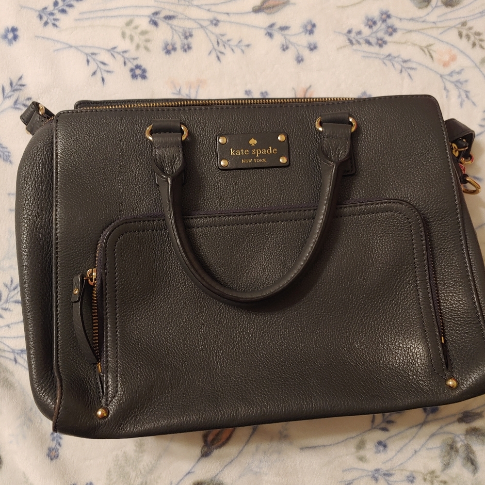Kate Spade New York Baxter Street Aspalt Satchel Shoulder Bag